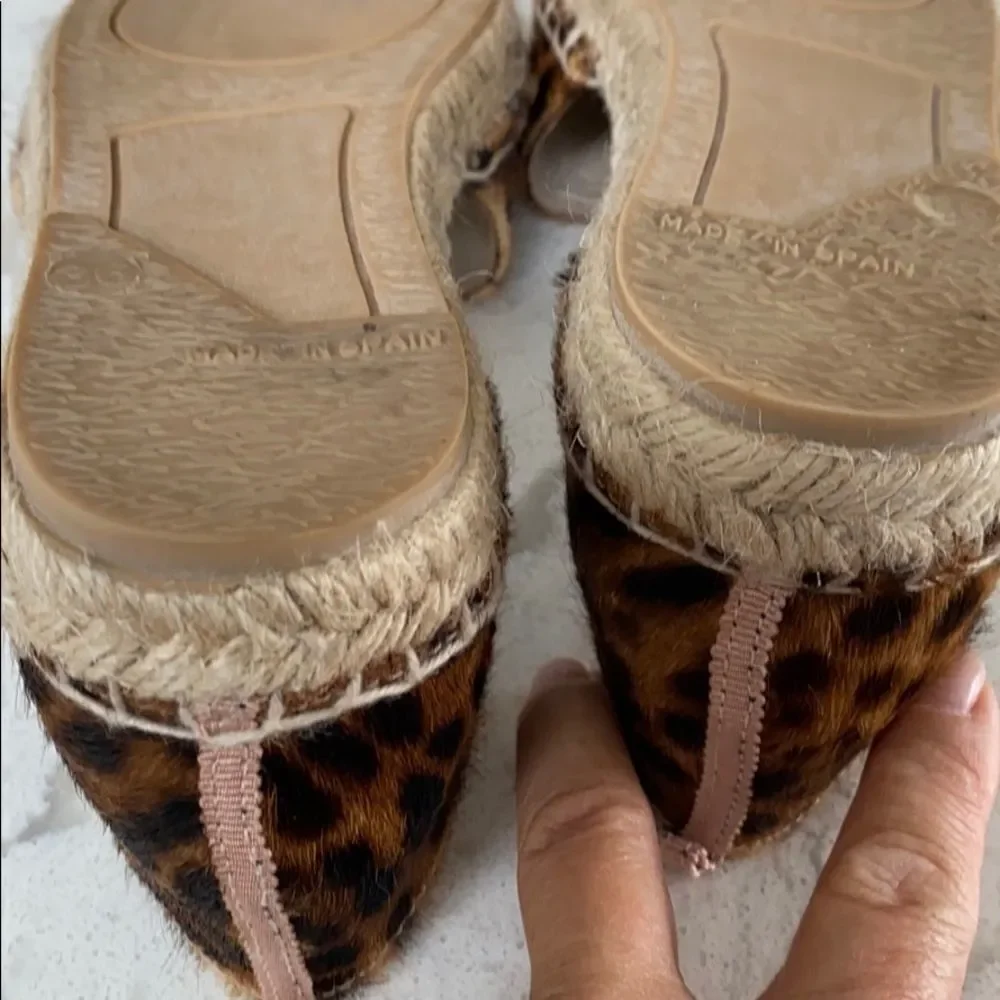 Boden‎ Animal Print Gold Toe Espadrille Like New 6